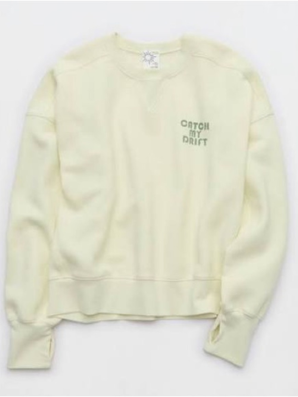 Offline by Aerie Cloud fleece Classic Fit in Green Beam color BIN#24
